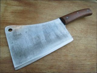 Antique F.  Dick Germany Butcher/chef Carbon Steel Meat Cleaver Knife Razor Keen