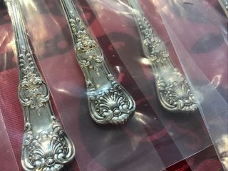 Set 6 English King by Tiffany and Co Sterling Silver 4 O ' Clock Spoon GW 4 5/8 