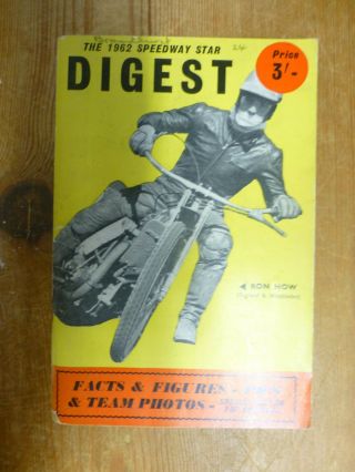 Vintage 1962 Speedway Star Digest Ron How