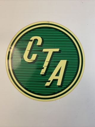 Vintage Cta Chicago Transit Authority Bus / Train Stickers 9” Rare Htf