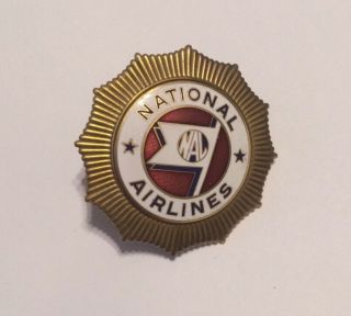 National Airlines Pilot Hat Badge Rare Early Vintage 1930s 1940s Airplane 1st