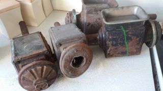 2 X Pairs Of Antique Horse Drawn / Motor Carriage Lamps / Lanterns - Restoration