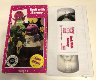 Barney - Rock With Barney (vhs,  1992) Vintage Sing Along Dinosaur