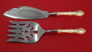 King Edward By Gorham Sterling Silver Fish Serving Set 2 Piece Custom Made Hhws