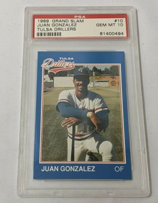 Psa 10 Gem Juan Gonzalez Grand Slam Tulsa Drillers Card