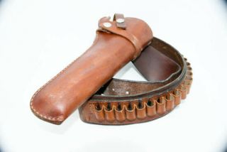 Vintage Hunter Company Leather Belt & Gun Holster 1100 - 50