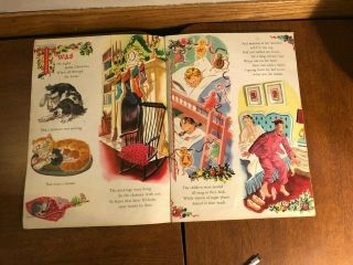 The Night Before Christmas 1949 Merrill Publishers Linen Book Vintage 2
