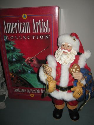 Vtg 1999 Possible Dreams Clothtique 10 " Santa " Cookie Break " American Artist Col