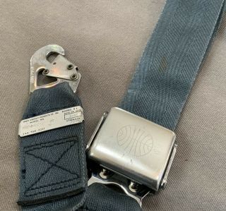 Vintage Pan Am Airline Seat Belt And Buckle Made In 1987 Davis Aircraft Products