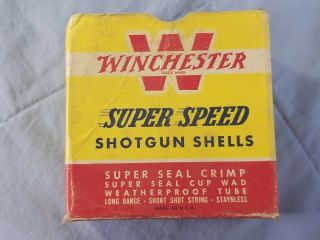 Empty Vtg Winchester Speed 12 Ga.  Gauge Shotgun Shell Ammo Box