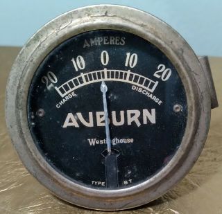 Antique Westinghouse Amperes Amp Meter Gauge Auburn Cord Duesenberg Auto Part
