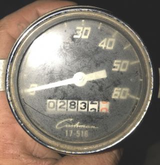 Vintage Cushman Scooter Speedometer Part 665hzr7.
