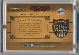 2005 PLAYOFF PRIME CUTS TONY GWYNN MLB - 42 MLB ICONS JERSEY AUTO 5/5 TG670 2