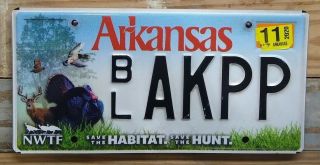 Arkansas Ave The Habitat/hunt Wildlife Exp License Plate Auto Tag Blakpp Emb