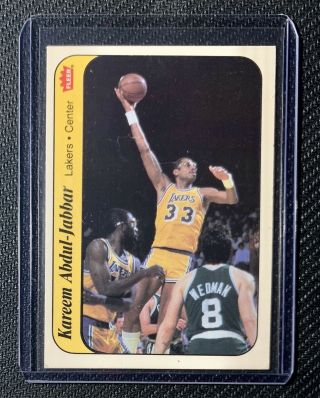 1986 Fleer Kareem Abdul Jabbar Sticker 1 Of 11 La Lakers