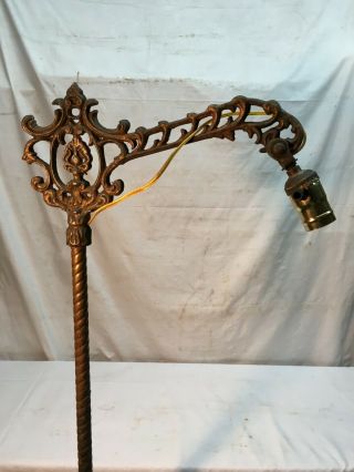 Antique Ornate Cast Iron Floor Lamp Light 58in Tall Cord Switch