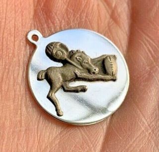 Oct 27 1968 Vintage Colts V Rams Nfl Sterling Silver Charm Los Angeles Baltimore