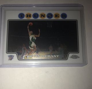 2008 - 09 Topps Chrome 156 Kevin Durant Second Year Hot Nm,  Thunder/sonics