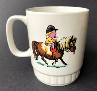 F.  R.  Gray & Sons Vintage Thelwell Pony Horse Ceramic Mug Cup Equestrian