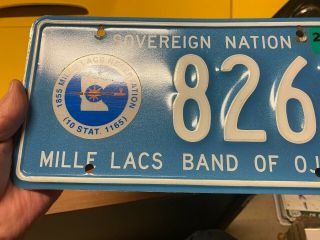 Minnesota ' Mille Lacs Band of Ojibwe ' Indian Tribe License Plate 3