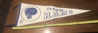 Vintage Los Angeles Rams Full Size Pennant Nfl Ca