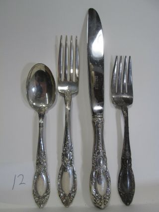 4 Pc.  Towle Sterling Silver Place Setting 1932 King Richard 12