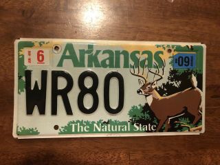 Arkansas Deer Wildlife License Plate Hunting Game & Fish Commission Graphics