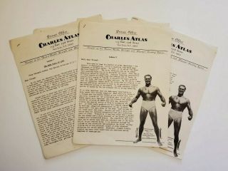 Charles Atlas 5 Lessons Vintage Body Building Instructions