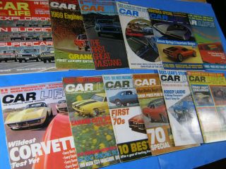1969 Car Life Magazines Full Year 12 Issues Jan - Dec Road Test Racing