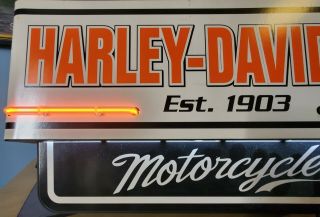 Harley - Davidson Lighted Sign.  Man Cave,  Shop,  Garage 2