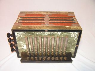 Antique Bartofini Squeeze Box Accordion Made In Czechoslovakia