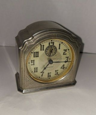 Antique Westclox 61 - C Dura Art Deco Alarm Clock 1930 