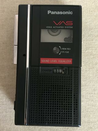 Vtg Panasonic Handheld Microcassette Voice Activated Recorder Vas Rn - 190