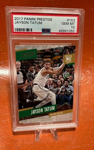 2017 Panini Prestige 153 Jayson Tatum Rc Rookie Psa 10 Gem Celtics