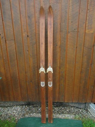 Antique Skis 75 " Long With Old Patina Finish