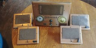 Rangaire Wr550 Vintage Home Intercom Radio System With Speakers