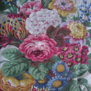 35cm X 48cm Shabby Floral Textured Vintage Cotton Curtain Fabric 1930s Retro