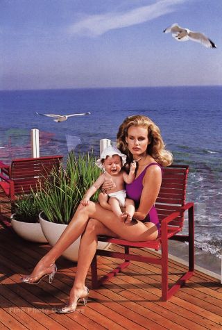 1984 Vintage Daryl Hannah Movie Actress By Helmut Newton Baby Photo Art 11x14