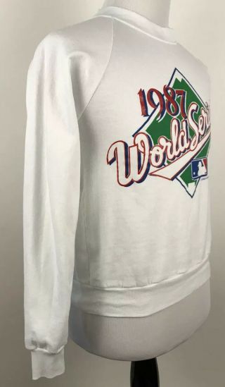 Vintage Minnesota Twins 1987 World Series Logo 7 Sweatshirt Sz M USA White VTG 3