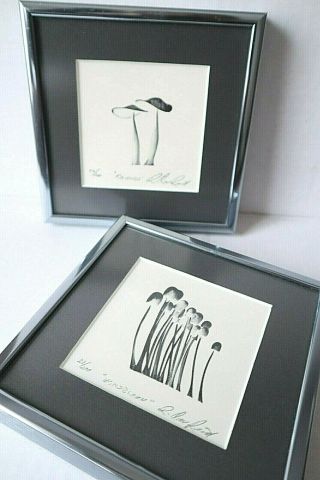 Robert Dow Reid Gallery Signed Limited Edition Prints of Mushroom Sculptures 2