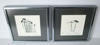 Robert Dow Reid Gallery Signed Limited Edition Prints of Mushroom Sculptures 3