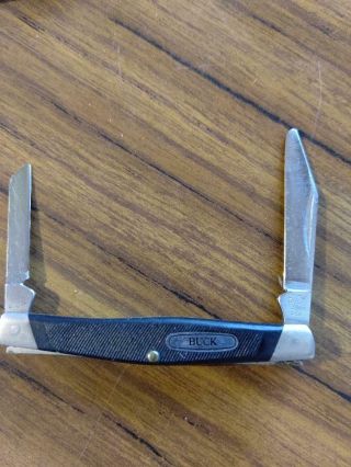 Vintage Buck 305 Pocket Knife Double Folding 2 5/8 Inch Handle 2 Blades U.  S.  A.