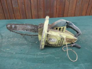 Vintage Pioneer P12 Chainsaw Chain Saw With 10 " Bar