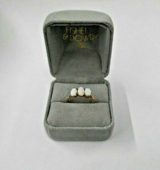 Antique Victorian 14k Yellow Gold Opal Ring Size 8