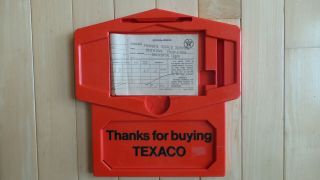 Vintage Texaco Oil Co.  Plastic Credit Card Slips Holder -