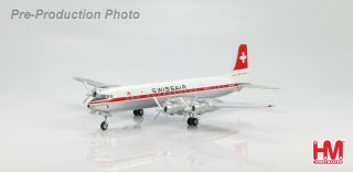 Hobby Master 200: Swissair Airlines Dc - 7c Hb - Ibk Zurich With Stand Hl7007