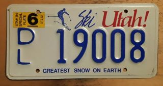 1994 Dealer Utah State License Plate Dl 19008 Ut 94 See 1937 To 1996 Runs