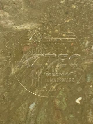 Vintage Aztec Melmac Large Bowl 1940’s - 1960’s by American Cyanamid 3