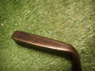 Antique Vintage George NICOLL Leven Scotland PRECISION Flanged Sole Putter Golf 2