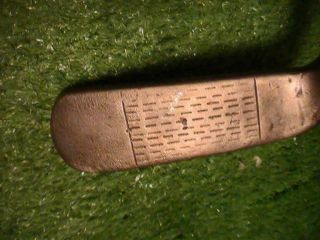 Antique Vintage George NICOLL Leven Scotland PRECISION Flanged Sole Putter Golf 3